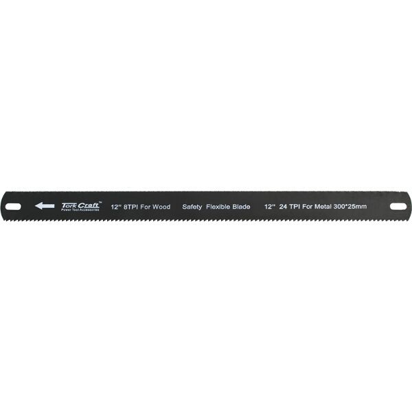 Tork Craft Hacksaw Blade Flexible Double Edge 300mm x 25mm C-Steel Tchs001