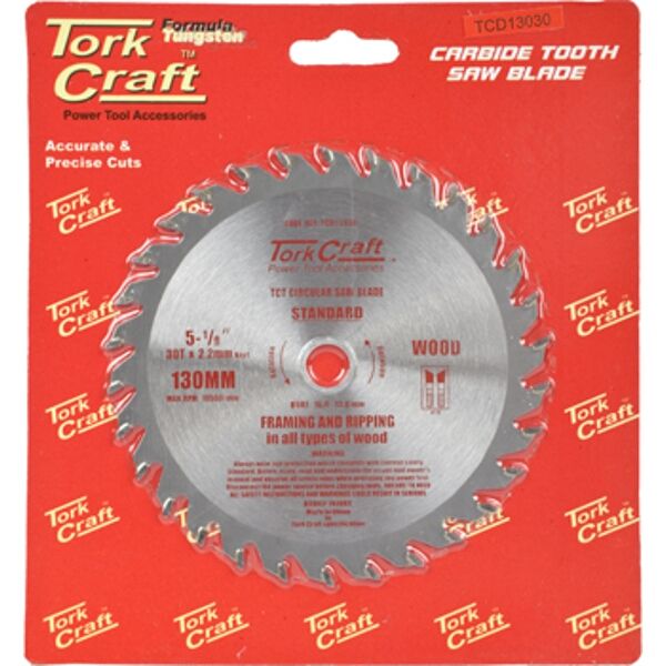 Tork Craft Blade TCT 130 x 30T 16/13 General Purpose Combination Wood