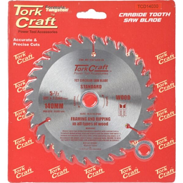 Tork Craft Blade TCT 140 x 30T 20/16/13 General Purpose Combination Wood