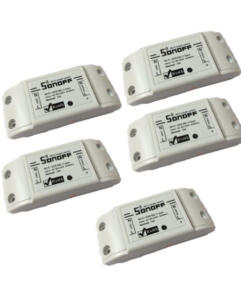 5 Pack Sonoff WIFI Smart Switch