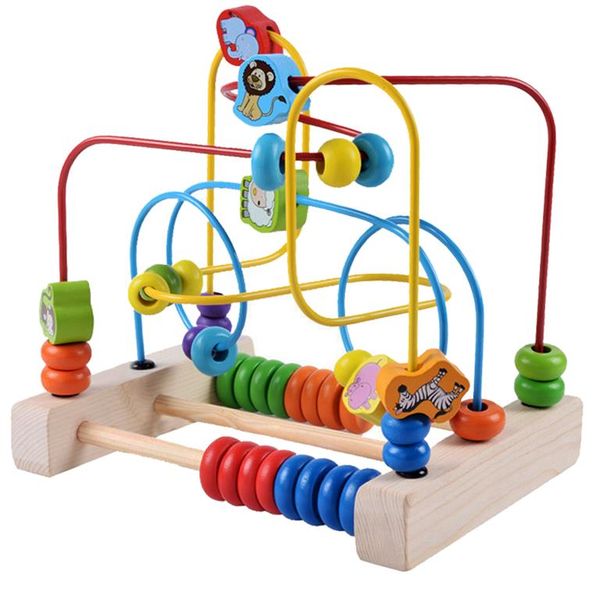 Wooden Beads Maze Game Educational Toys for Kids - Animal