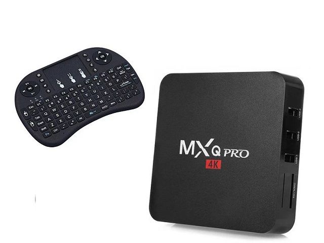 MXQ Pro 4K Android TV Box Media Player with Mini Wireless Keyboard
