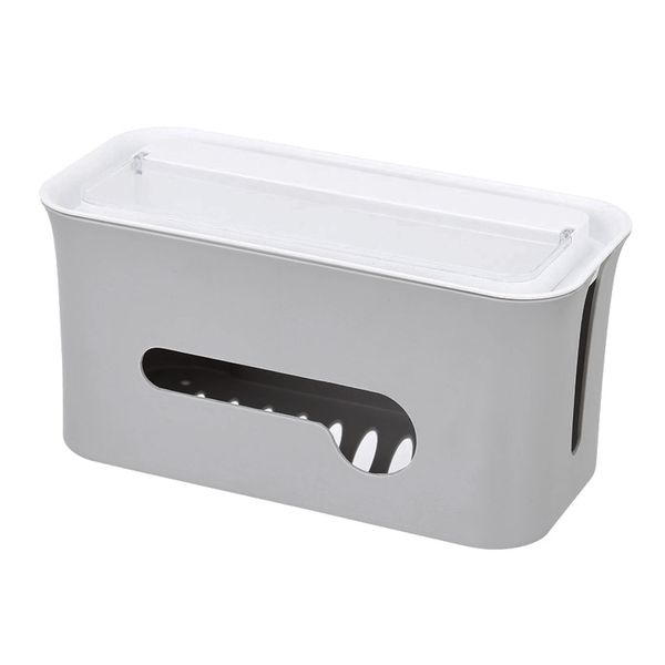 Cable and Power Strip Organizer Box - Grey