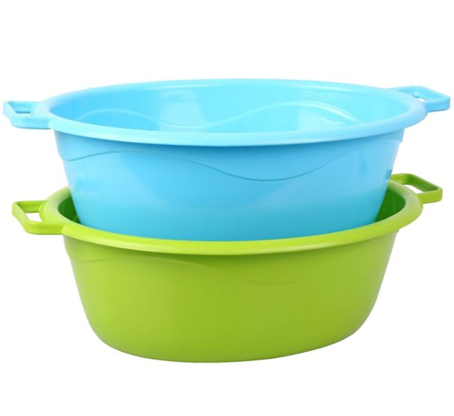 Bulk Pack x 4 Basin Plastic 34x48x16cm Oval 10l