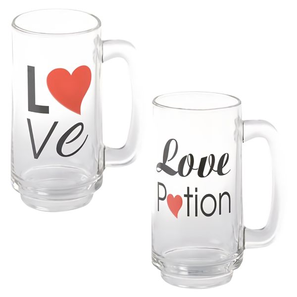 Bulk Pack x 6 Beer-Mug Glass Love 380ml
