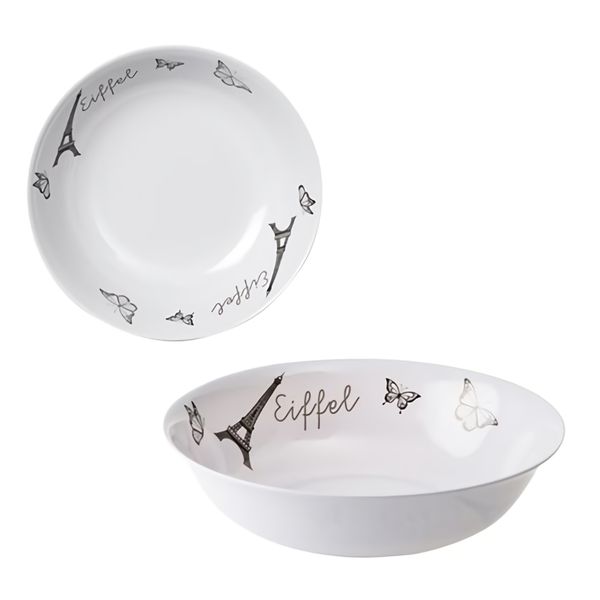Bulk Pack x 6 Melamine Paris Salad Bowl 23cm