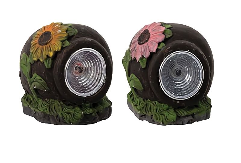 Bulk Pack x 4 Ornament Solar Light Flower 12.5x8cm