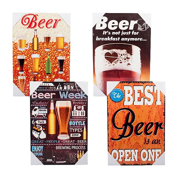 Bulk Pack x 4 Wooden Plaque with Words