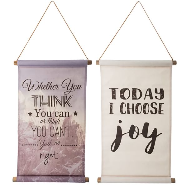 Bulk Pack x 2 Plaque Canvas Scroll 64x39cm