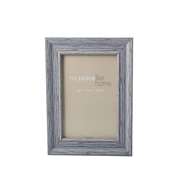 Bulk Pack x 6 Picture-Frame Plastic Distressed Grey 13x18