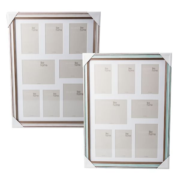 Bulk Pack x 2 Picture-Frame Collage Plastic 8-Hole