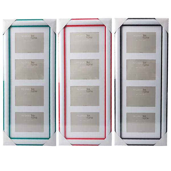 Bulk Pack x 3 Picture-Frame Plastic Collage 4 Hole 50x20cm