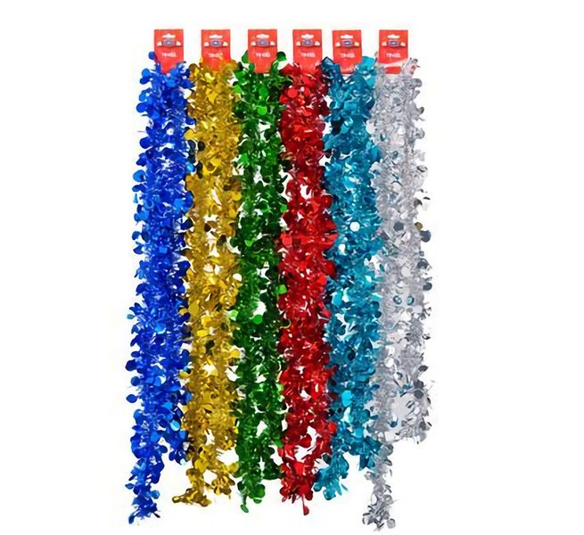 Bulk Pack x 6 Xmas Garland Tinsel 10cmx2m