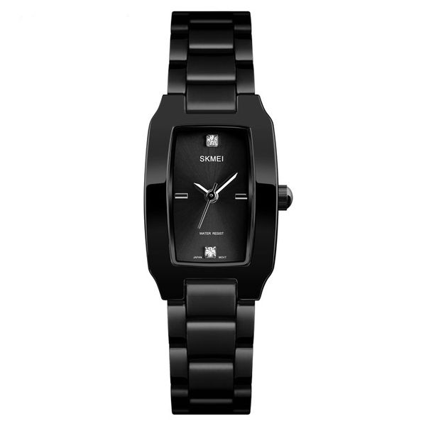SKMEI 1400 Stainless Steel Women's Wrist Watch - Black