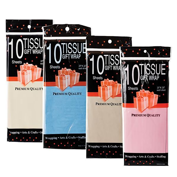 Bulk Pack X8 Tissue Paper 50x66cm 10 X Sheets - Natural