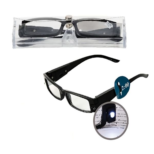 Bulk Pack X 3 Reading Glass With Led Light Strength:2.5