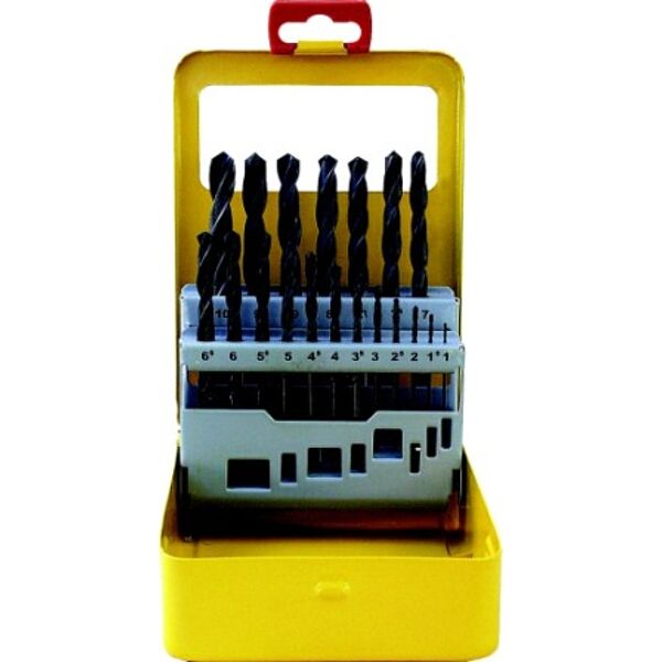 Tork Craft Drill Bit Set 19 Piece Roll forged Metal Case