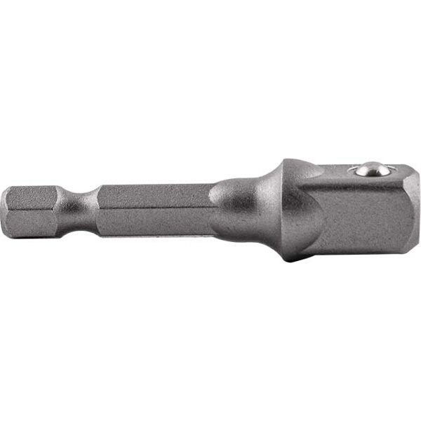 Tork Craft Socket Adaptor 3/8"M Sq x 50mm 1/4"M Hex Shank Carded