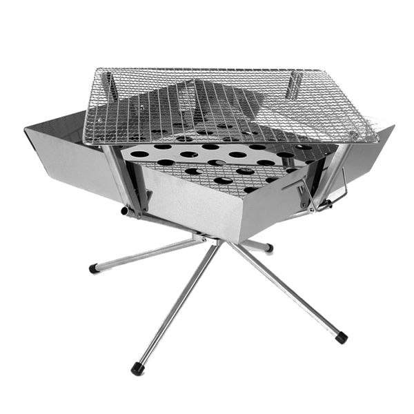 Portable Folding Stainless Steel BBQ Charcoal Grill