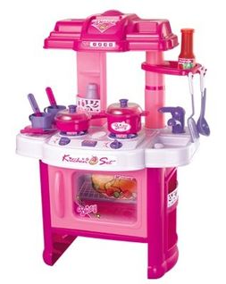 Pink kitchen set sale toy