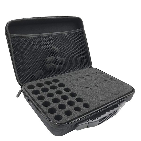 60 Essential Oils Carrying Case for 5/ 10/ 15ml Bottles - Black