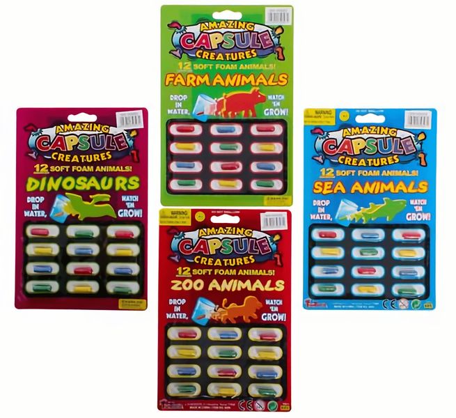 Bulk Pack x 8 Growing Animals In Capsules