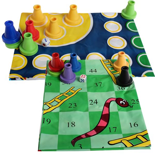 Bulk Pack x 4 Game Ludo/Snakes &amp; Ladders Giant with Mat