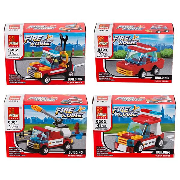 Bulk Pack x 4 Racers Building Block Set - 44 Pieces Per Pack