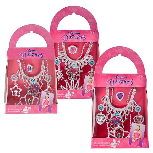 Bulk Pack x 3 Princess Secret Tiara &amp; Ear Rings