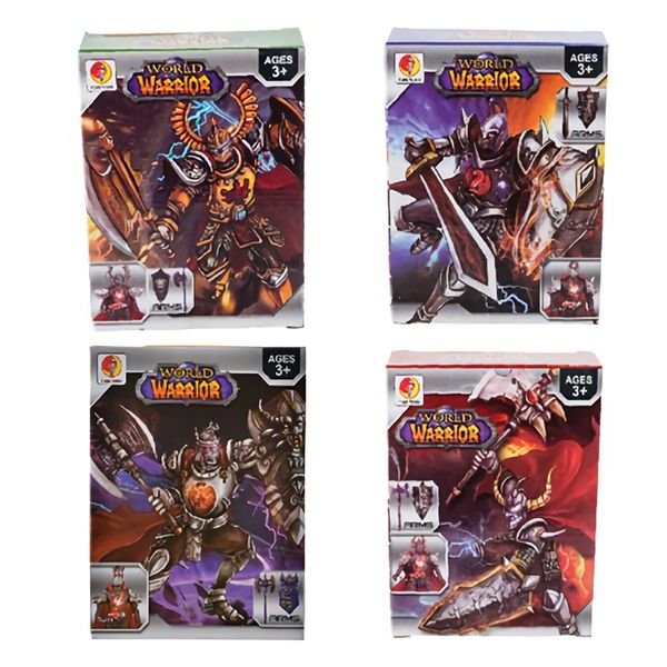 Bulk Pack x 4 Boys Playset Figurine Action with Light