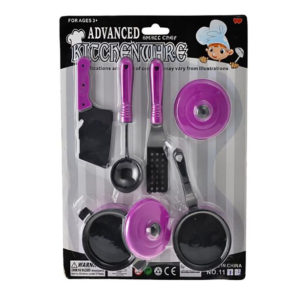 Bulk Pack x 6 Play-Set Kitchen Utensils 7 Piece