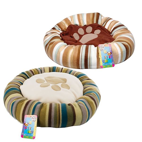 Bulk Pack x 2 Pet Bed Cotton Textile 59cm Diameter