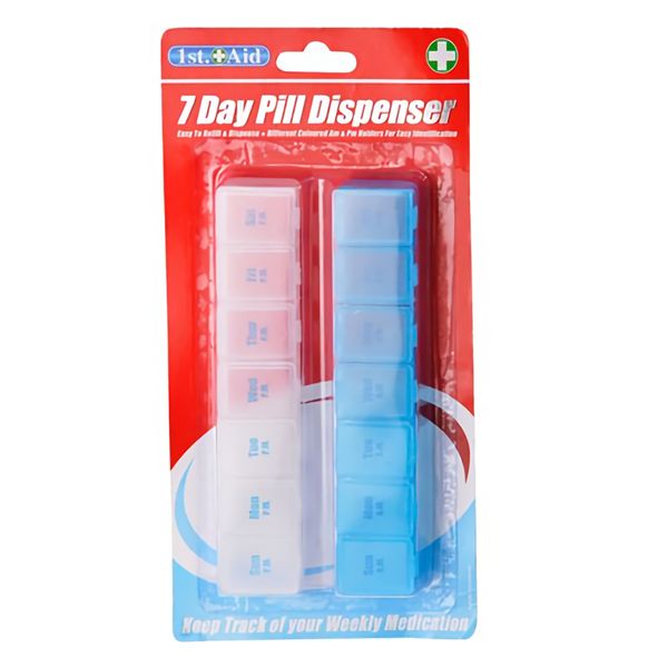 Bulk Pack x 6 Pill Reminder 7-Divisions 2 Per Pack