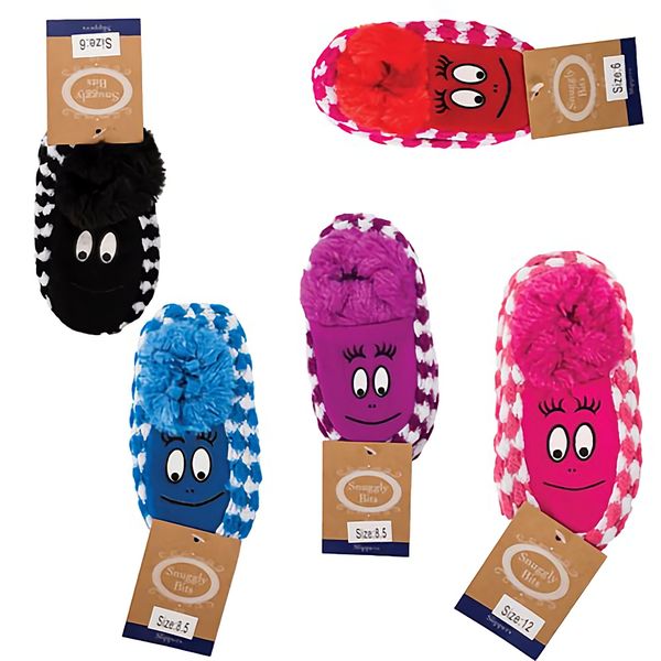 Bulk Pack X5 Kids Indoor Slipper Socks With Face (Size 6 - 12)