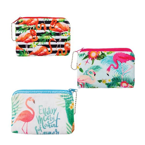 Bulk Pack X 6 Purse Coin Flamingo