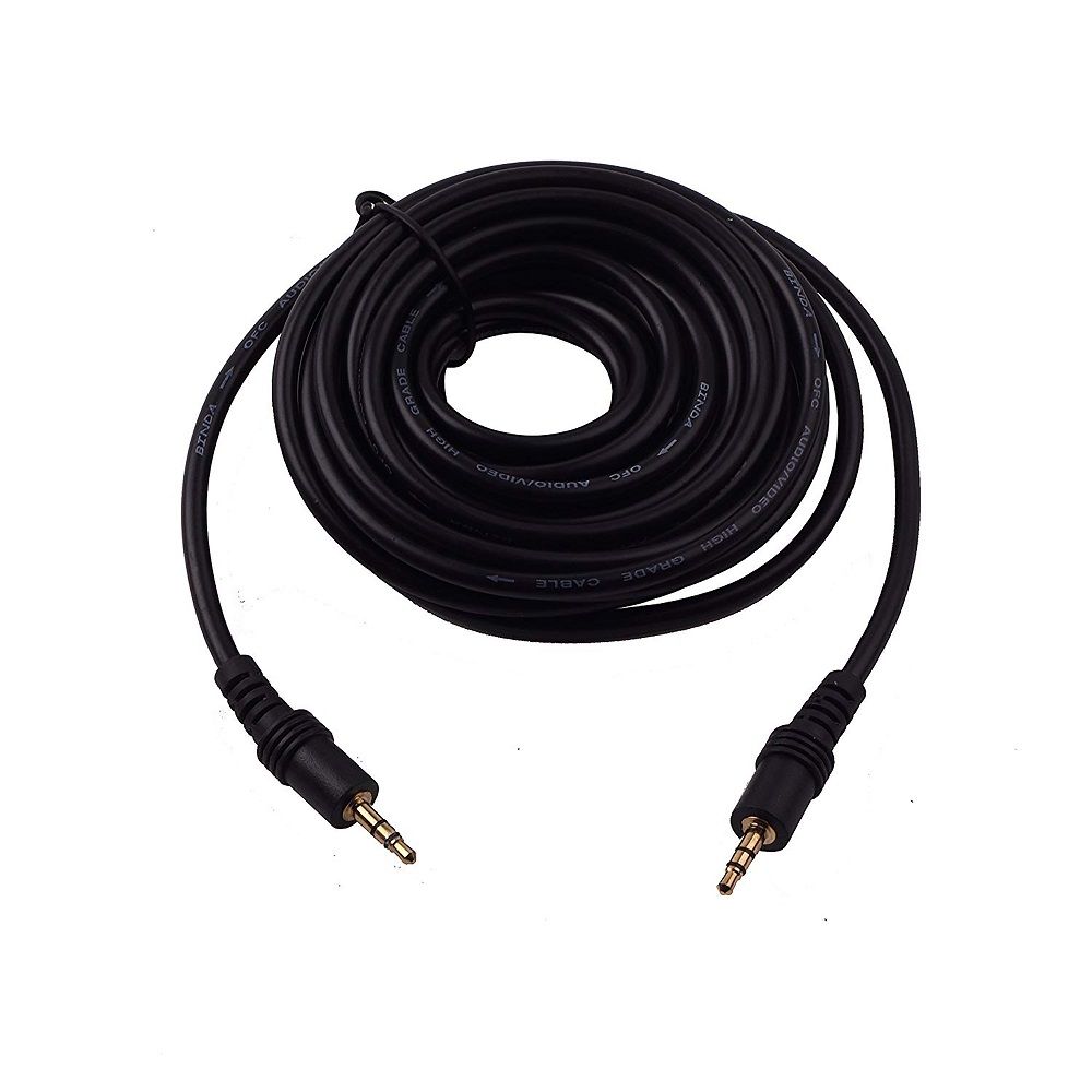 Raz Tech 3.5mm Aux Audio Jack Extension Cable Male to Male 5 Meters