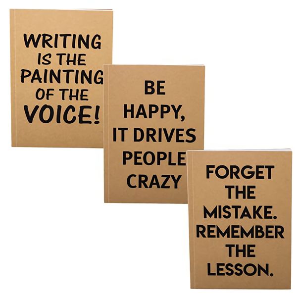 Bulk Pack x 3 Novelty Notebook with English Words A5