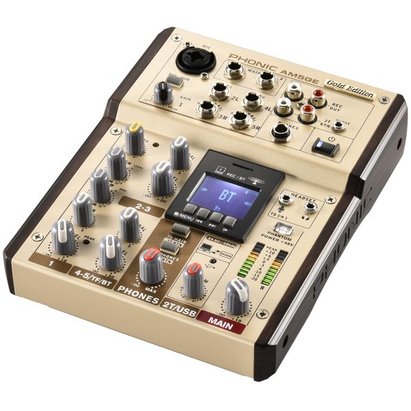 Phonic AMGE 5 Channel Recording Mixer with Wireless Bluetooth