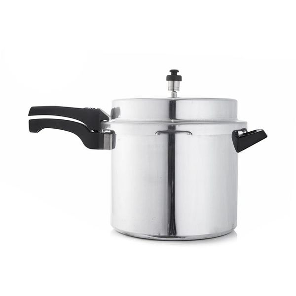 Aluminium Pressure Cooker with Outer Lid - 12L - Silver