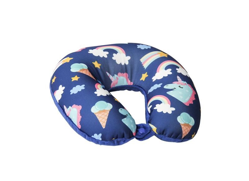 Medoodi Neck Cushion - Unicorn Ice Creams - Dark Blue