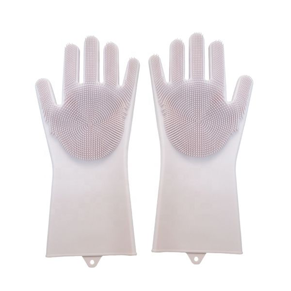 Multi-use Silicone Scrubbing Gloves Washing Glove for Dish Washing - Mint