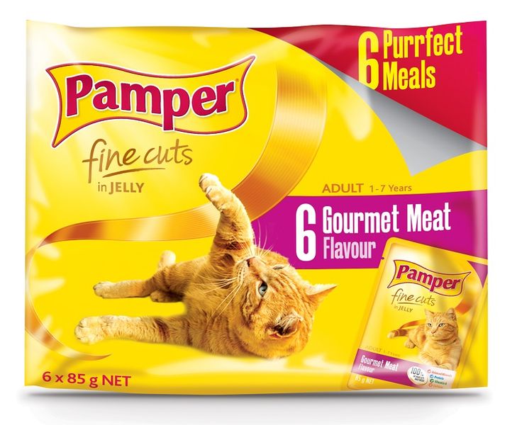 Pamper - Fine Cuts Multi-Pack Gourmet Jelly Cat Food - 12 x 85g