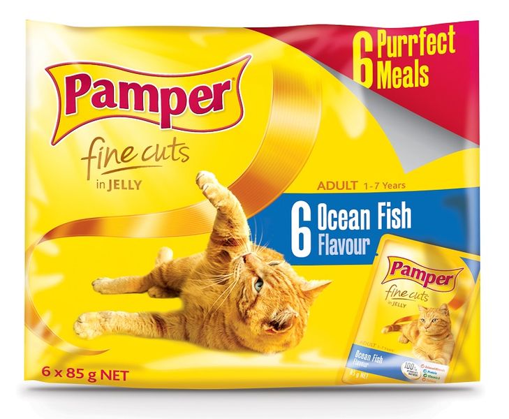 Pamper - Fine Cuts Multi-Pack Ocean Fish Cat Food - 12 x 85g
