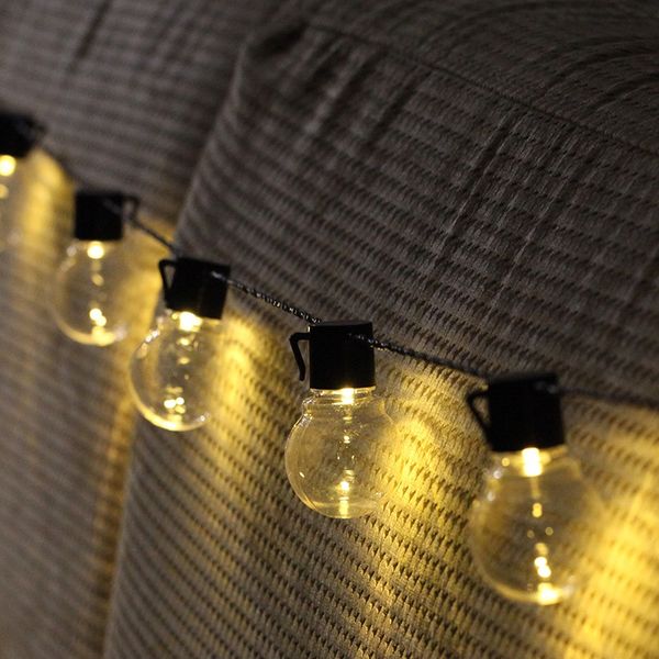 Fine Living - Bulb String Lights - Black Single Globe