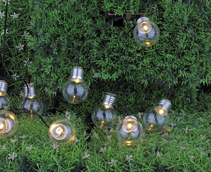 Fine Living - Bulb String Lights - Silver Single Globe