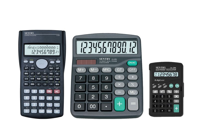 Sentry Calculator 3 Piece Set