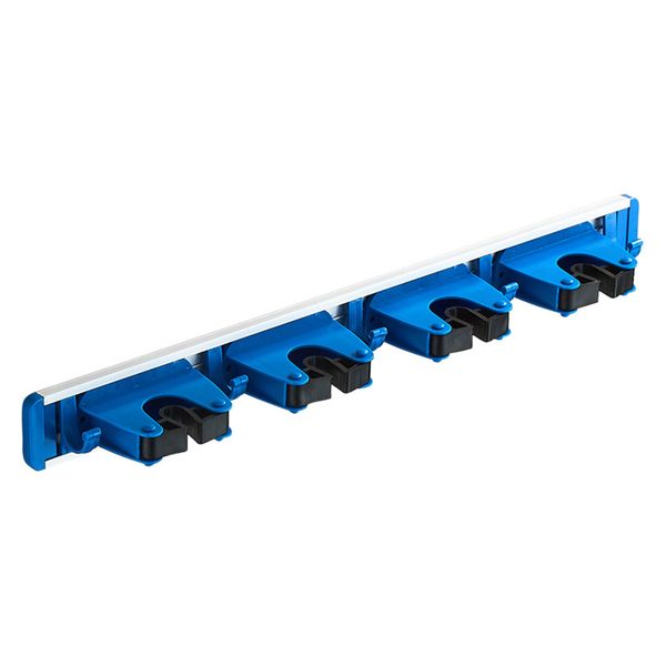 Wall Mounted Mop Broom Holder With 4 Positions and 5 Hooks