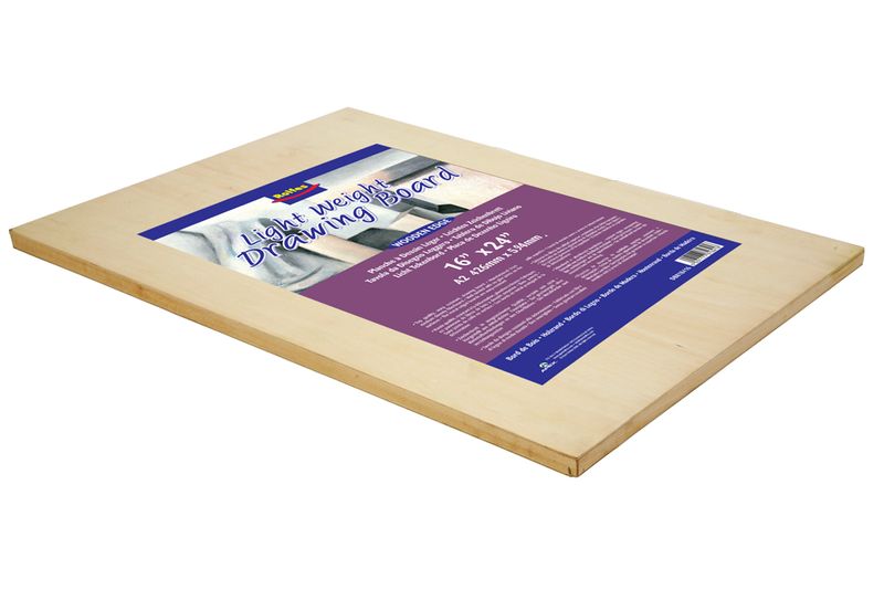 Rolfes Wooden Lightweight Drawing Board, A2 - 420 x 594 mm, Wooden Edge