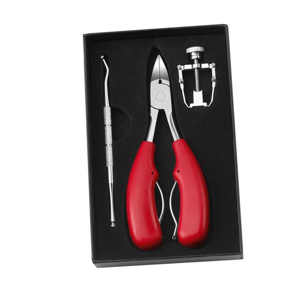 3 in 1 Ingrown Toenail Tool Kit - Red