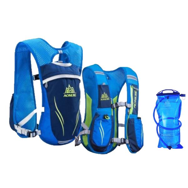 Lightweight Marathon Hydration BackPack With 1.5L Water Bladder-E885-Black